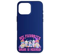 Cute Summer Latte Gnome Graphic My Favorite Color Is Mermaid Custodia per iPhone 16 Pro Max