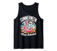 Cute Summerween Ghost Funny Beach Halloween Canotta