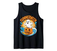 Cute Summerween Ghost Funny Beach Halloween Canotta