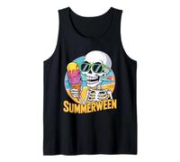 Cute Summerween Ghost Funny Beach Halloween Canotta