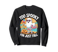 Cute Summerween Ghost Funny Beach Halloween Felpa