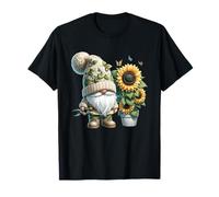 Cute Sunflower Gnome For Gardening Mom And Garden Grandpa Maglietta