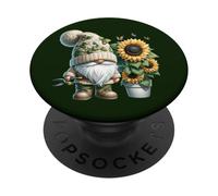 Cute Sunflower Gnome For Gardening Mom And Garden Grandpa PopSockets PopGrip Adesivo