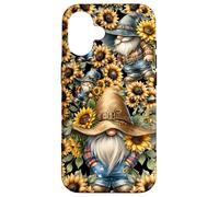 Cute Sunflower Gnome Patterns For Women Spring And Summer Custodia per iPhone 16