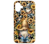 Cute Sunflower Gnome Patterns For Women Spring And Summer Custodia per iPhone 16 Plus