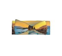 Cute Sunset in Barcelona Print Baby Bow Headband - Morbido ed elastico in nylon, delicato accessorio per capelli da principessa