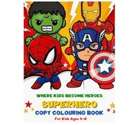 Cute Superhero Copy Colouring book for Kids Ages 4-8