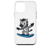 Cute Surfing Zebra divertente animale spiaggia estate vibrazioni Custodia per iPhone 12 mini