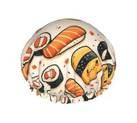 Cute Sushi Cuffia Da Bagno Per Donna Impermeabile Cuffia Da Bagno Riutilizzabile Cuffie Capelli Per Hotel Viaggi Salone