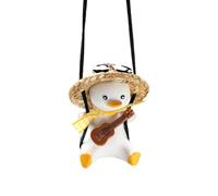 Cute Swing Pendant - Guitar Holding Auto Ornament, Rearview Mirror Hanging Accessory, Fun Motion Design, Lightweight Material | Car Interior Decoration, Playful Dashboard