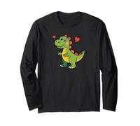Cute T Rex Dinosaur Tyrannosaurus Rex Jurassic Maglia a Manica