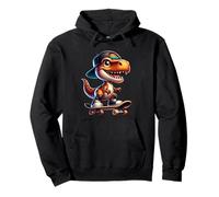 Cute T-Rex Skateboard Baby Dinosaur Cartoon for Kids Felpa con Cappuccio