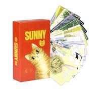 Cute Tarot Cards, 78-Card Orange Cat Tarot Deck for Beginners, Fun Divination and Fortune Reading Game Self-Discovery, Mindfulness, Meditation, Parties, Spiritual Guidance