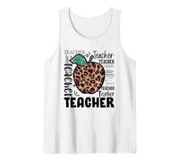 Cute Teacher Leopard Apple for Women & New Preschool Teacher Canotta
