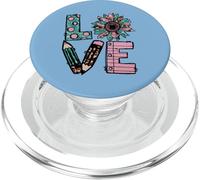 Cute Teacher Sunflower Motif For Women Who Loves Teaching PopSockets PopGrip per MagSafe