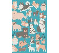 Cute Teal Dog Composition Book - Fun & Aesthetic Lined Notebook for Writing, Journaling & Creativity: Adorable Puppy-Themed Journal for All Ages - Perfect Gift for Dog Lovers & Stationery Fans