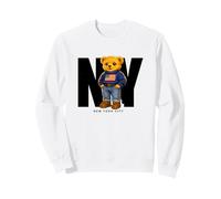Cute Teddy Bear USA Flag, New York Style Bear Illustration Felpa