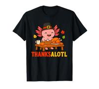 Cute Thanksalotl Axolotl Thanksgiving Day Pumpkin Autumn Maglietta