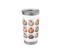 Cute Thanksgiving Graphic Pumpkin Autumn Harvest Fall Decor Bicchiere termico in acciaio inox doppia parete