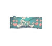 Cute The Swan in Love - Fascia per capelli con fiocco, in nylon, morbida ed elastica, accessorio per capelli da principessa