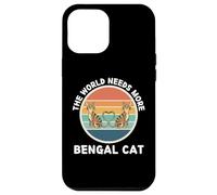 Cute The World Needs More Bengala Cat Retro Cats Lover Custodia per iPhone 12 Pro Max