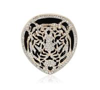 Cute tigre testa spilla per le donne spilla risvolto animale etichetta tigre bohemian per le donne cappello borsa vestito accessori gioielli, Régulière, Zinco