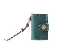 Cute Tiny Leather Notebook Mini Pocket Notepad Travel Sketchbook Planner Diary Retro Cowhide Cover Booklet Per scrivere e prendere appunti(Green)
