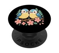CUTE TIT BIRDS bella coppia di uccelli per sempre insieme amanti PopSockets PopGrip Adesivo