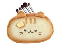 Cute Toast Cat Design Pencil Case - Cute Cat Pencil Box Plush | Aesthetic Stationery Bag | Organizer Fun Make-up Cosmetic Case for Backpack Kindergarten School Kids Boys Teen College Students Gift, b