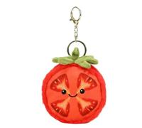 Cute Tomato Slice Plush Keychain - Cartoon Fruit Toy For Food Lovers