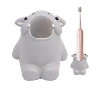 Cute Toothbrush Holder - Animal Cute Toothbrush Holder, Stand | Suction Cup Wall Mount | Space Saving | For Bathroom Shower Sink Countertop Decor Vanity Storage Organization School Dorm Gift Set
