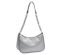 Cute Tote Bags For Women Fashion New Pattern Simple Solid Color Comfortable Shoulder Strap(Silver)