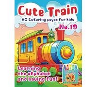 „Cute Train Coloring Pages: Learning and Fun” No. 19. Michalski Tomasz Perek Jarosław Creative Coloring Pages Large Format A4 (8.5 x 11 inches)