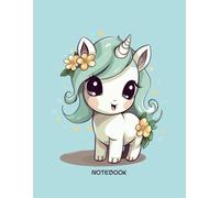 Cute Unicorn A4 Lined Notebook, Teal Blue: 80 Pages | College Ruled | 8.5" x 11" | Ideal for Girls & Tweens | Perfect for School & Home | A Fun and Magical Gift