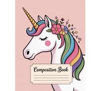 Cute Unicorn Aesthetic Preppy Composition Notebook: 120 Pages Composition Book, with Handdrawn Cover Design, ideal for School Notes, Ideas, Girls, ... with Handdrawn Cover Design, ideal for S