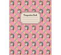 Cute Unicorn Aesthetic Preppy Composition Notebook: 120 Pages Composition Book, with Handdrawn Cover Design, ideal for Journaling, Creative Writing, ... Book, with Handdrawn Cover Design, ide