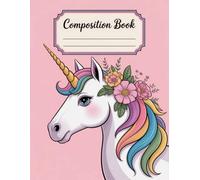 Cute Unicorn Aesthetic Preppy Composition Notebook: 120 Pages Composition Book, with Illustration Cover Design, suitable for Creative Writing, School ... Book, with Illustration Cover Design,