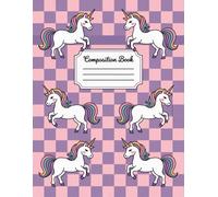 Cute Unicorn Aesthetic Preppy Composition Notebook: 120 Pages Composition Book, with Pastelcartoon Cover Design, suitable for Creative Writing, ... Pages Composition Book, with Pastelcar