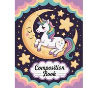 Cute Unicorn Aesthetic Preppy Composition Notebook: 120 Pages, with Cartoon Cover Design, perfect for School Notes, Drawing, Writers, Girls, Kids, ... School Notes, Drawing, Writers, Girls, Kids,