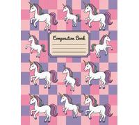 Cute Unicorn Aesthetic Preppy Composition Notebook: 120 Pages, with Childrenstorybook Cover Design, great for Ideas, School Notes, Journaling, Kids, ... Cover Design, great for Ideas, School Notes,