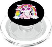 Cute Unicorn Cat Adorable Smiling Rainbow Kitty PopSockets PopGrip per MagSafe