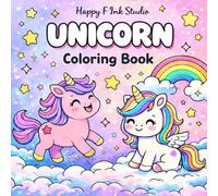 Cute UNICORN Coloring Book - Fun Coloring Book for Kids Ages 4-8 - Easy to Color, Gift with Magical Theme
