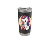 Cute Unicorn Kawaii Anime Bere Bubble Tea Ragazza Bambini Bicchiere termico in acciaio inox doppia parete