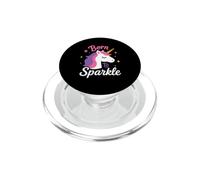 Cute unicorn Positive Motivational Quote Born To Sparkle PopSockets PopGrip per MagSafe