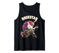 Cute Unicorn Rockstar Rock'N Roll Chitarra Musica Bambini Canotta