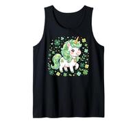 Cute Unicorn Shamrock St Patricks Day Girls Kids Lepricorn Canotta