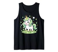 Cute Unicorn Shamrock St Patricks Day Girls Kids Lepricorn Canotta