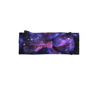 Cute Universe Galaxy Star Space Print Baby Bow Headband - Delicata e sensibile per neonati, fascia elastica in nylon