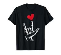 Cute Valentines Day: I Love You Hand Sign Language ASL Heart Maglietta