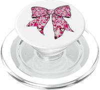 Cute Valentine's Day Pink Heart's Day Girl Coquette Bow PopSockets PopGrip per MagSafe